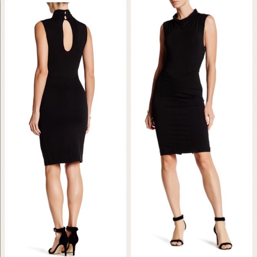 Haute Hippie Black Midi Dress